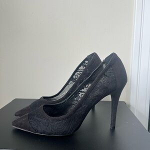 Le Château Black Lace Heels